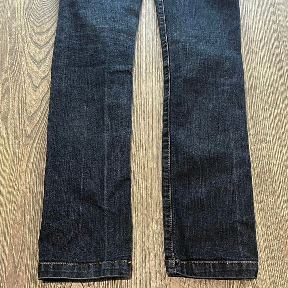 Miss Anna Womens Flare Jeans Mid Rise Denim 5 Pockets Dark Wash Blue Size 38 - Picture 11 of 11